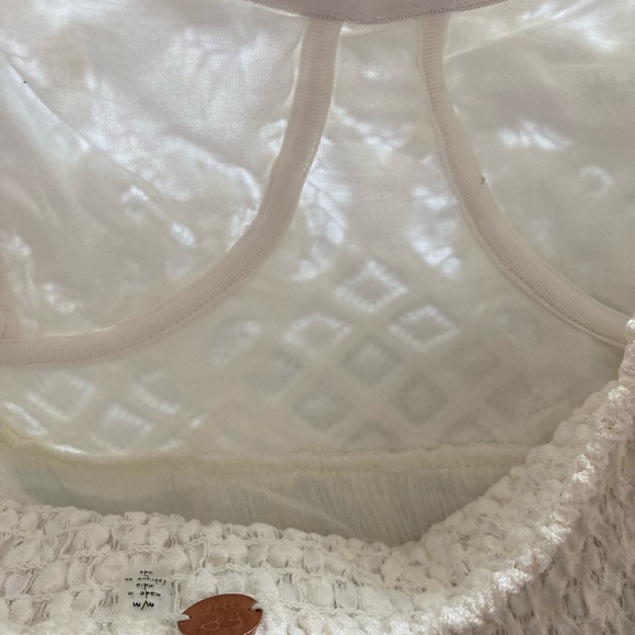 Free People strapless white dress boho dress beach wedding music festival dress - Picture 7 of 16